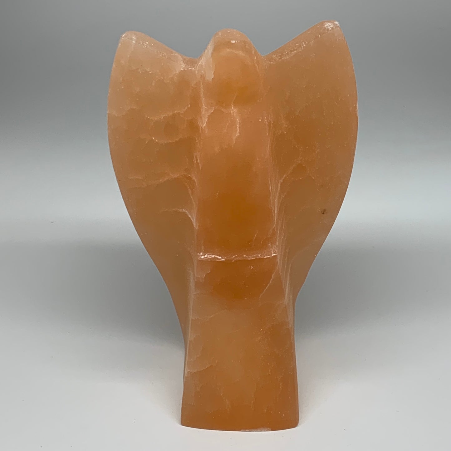 2094g, 7.75"x4.8"x3.2" Orange Selenite (Satin Spar) Angel Lamps @Morocco,B9441