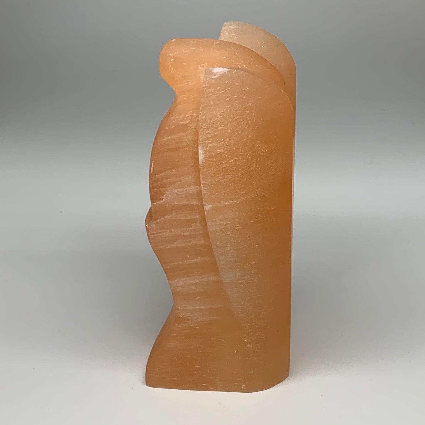 2094g, 7.75"x4.8"x3.2" Orange Selenite (Satin Spar) Angel Lamps @Morocco,B9441