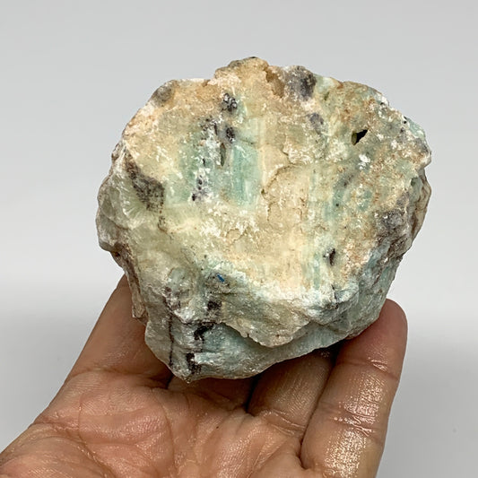 303g, 2.9"x2.5"x1.9", Rough Pistachio Calcite Chunk Mineral @Afghanistan, B24607