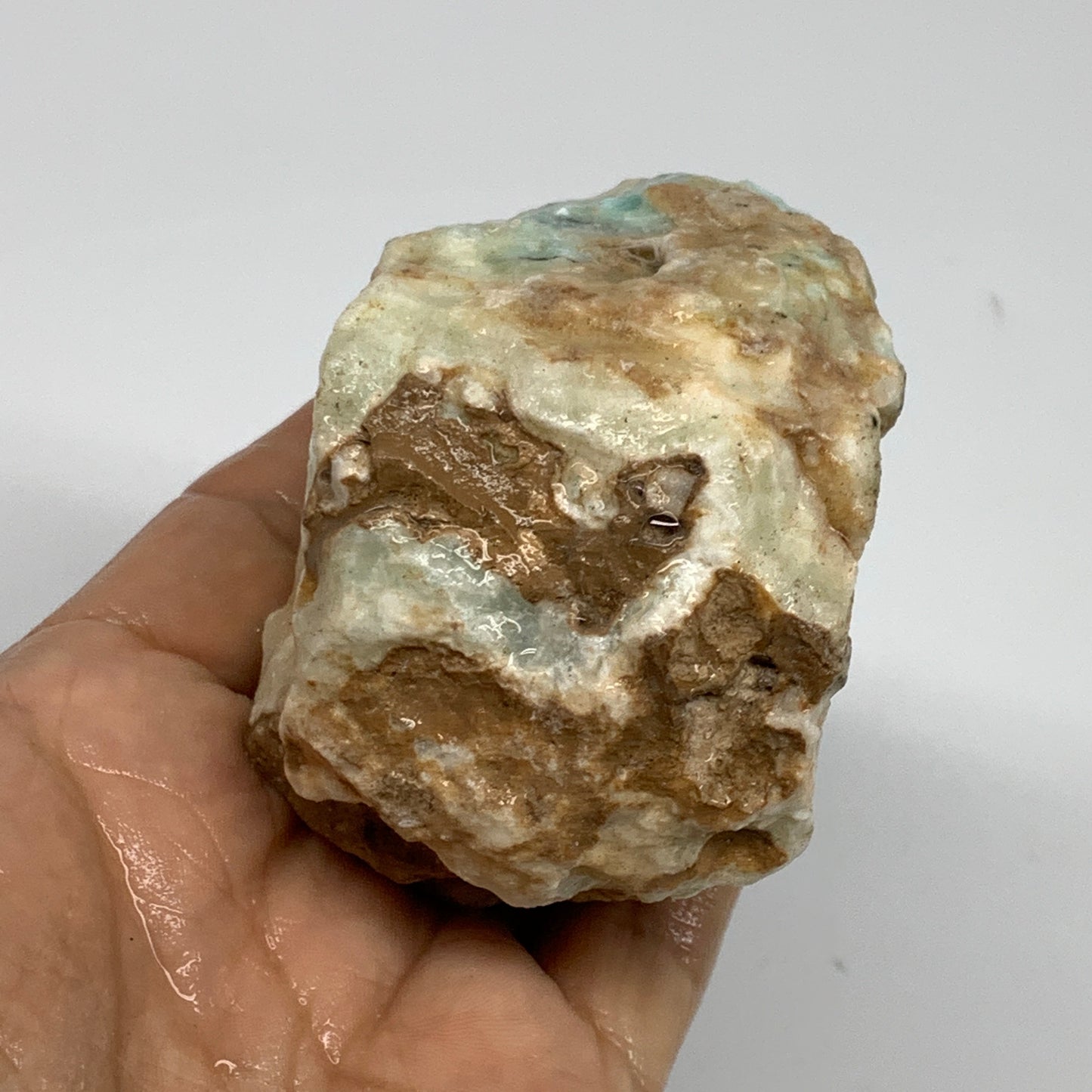 303g, 2.9"x2.5"x1.9", Rough Pistachio Calcite Chunk Mineral @Afghanistan, B24607