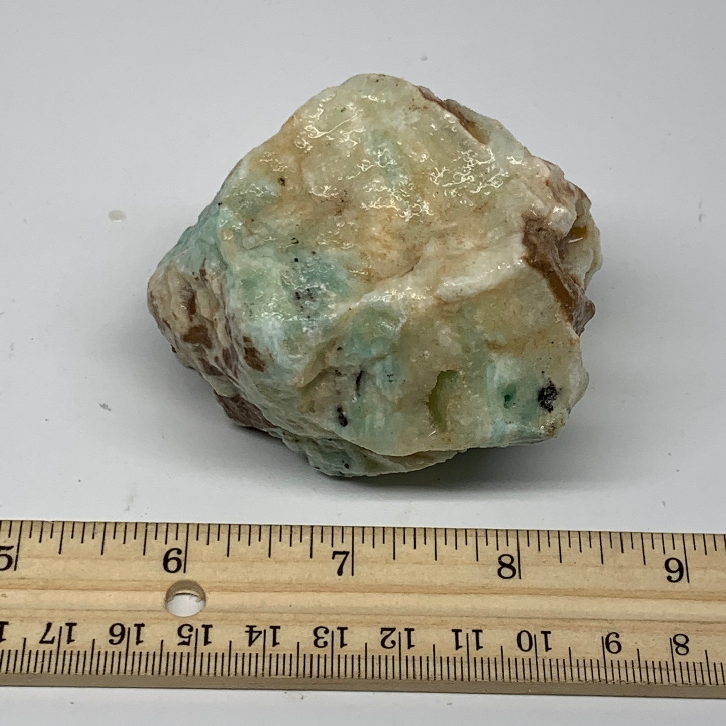 303g, 2.9"x2.5"x1.9", Rough Pistachio Calcite Chunk Mineral @Afghanistan, B24607