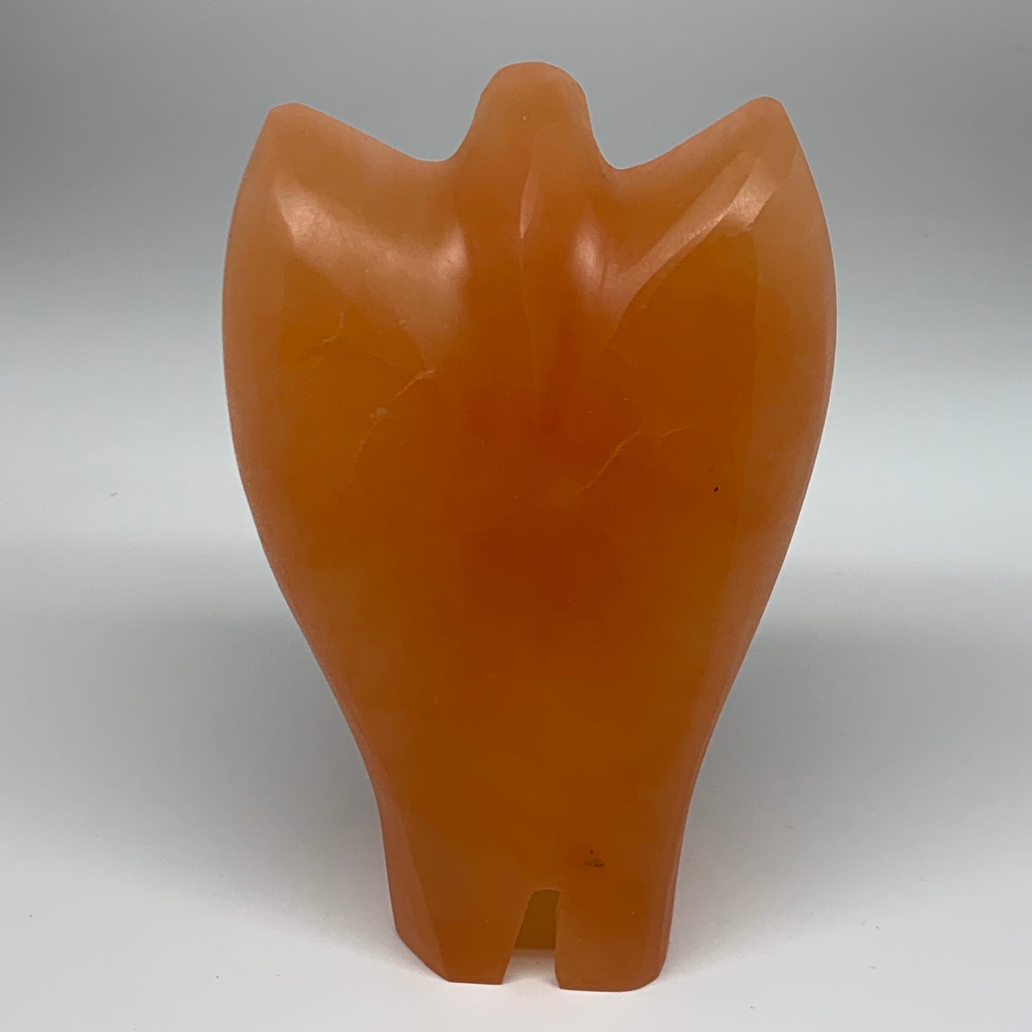 2140g, 8"x5.1"x3" Orange Selenite (Satin Spar) Angel Lamps @Morocco,B9445