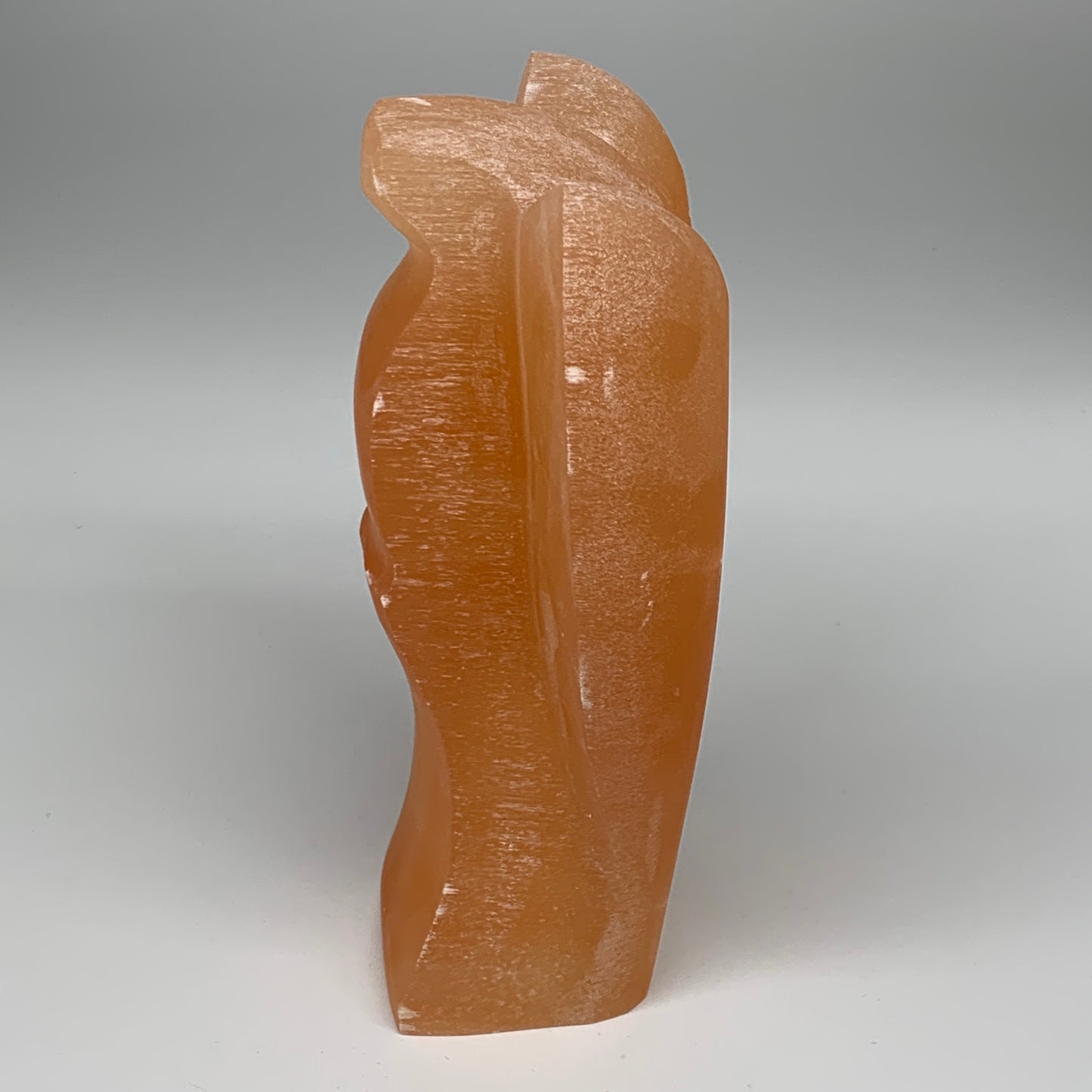 1858g, 8.25"x4.9"x2.8" Orange Selenite (Satin Spar) Angel Lamps @Morocco,B9448