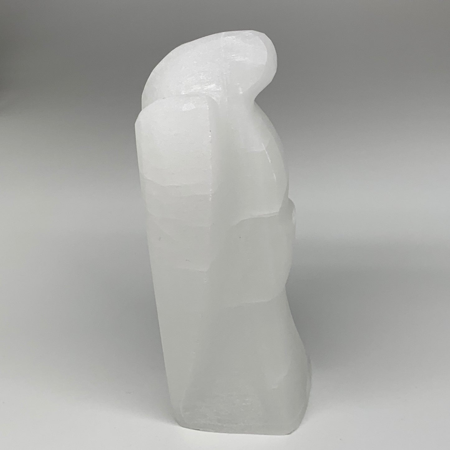 1350g, 7.25"x4.3"x2.6" White Selenite (Satin Spar) Angel Lamps @Morocco,B9452