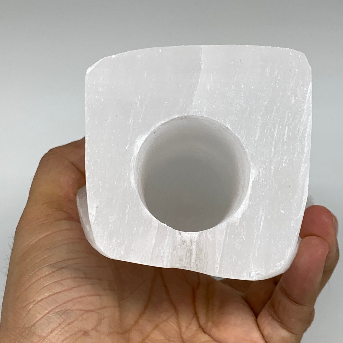 1350g, 7.25"x4.3"x2.6" White Selenite (Satin Spar) Angel Lamps @Morocco,B9452