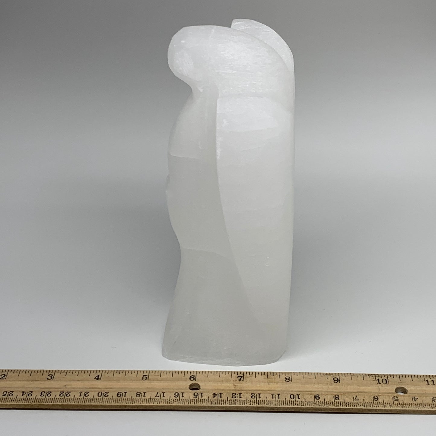 1350g, 7.25"x4.3"x2.6" White Selenite (Satin Spar) Angel Lamps @Morocco,B9452