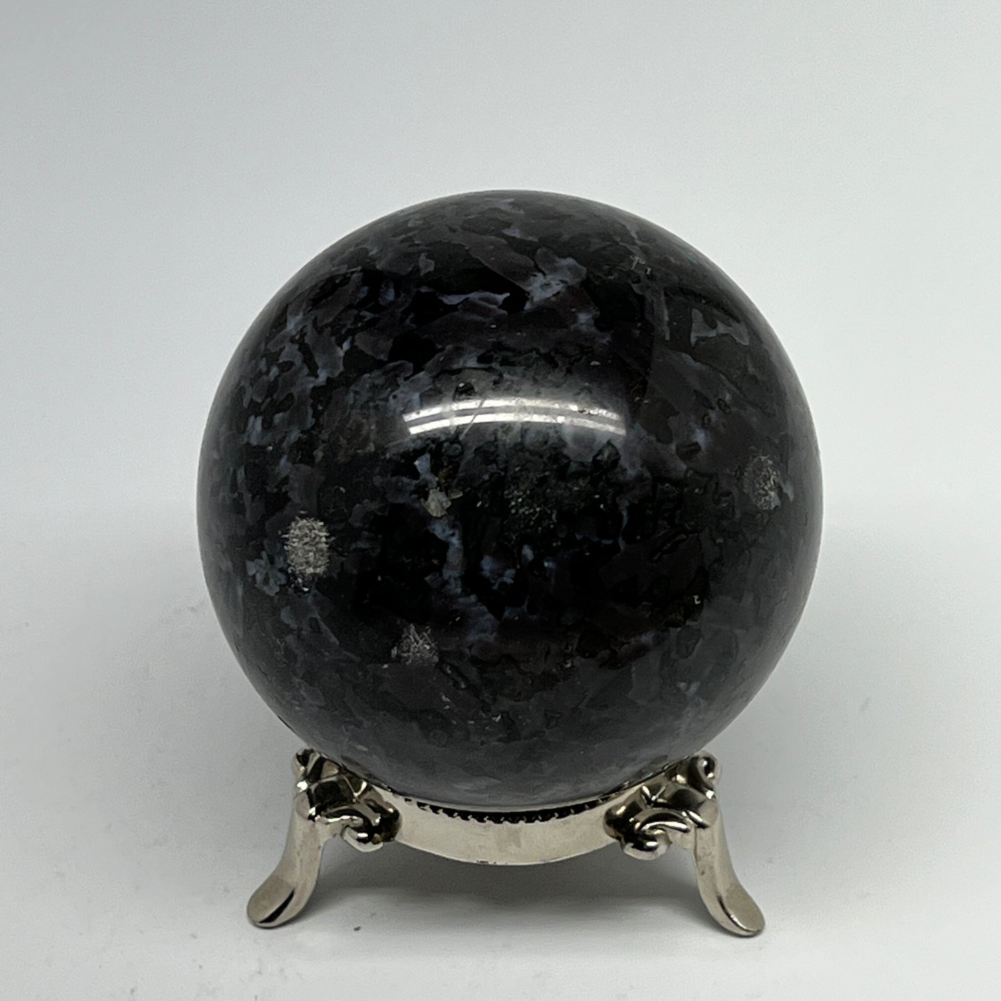 655g,2.9" (75mm) Indigo Gabbro Spheres Merlinite Gemstone @Madagascar,B19806